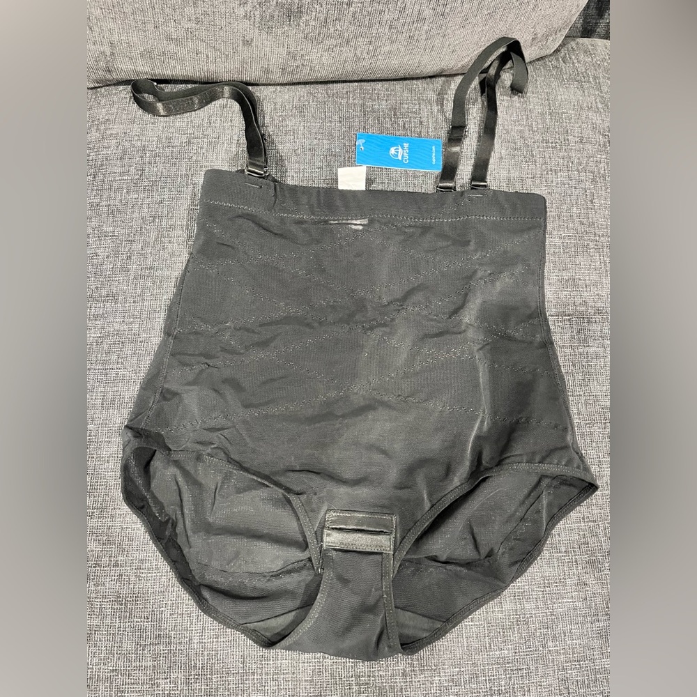 NWT Cupshe Black High Waisted Shapewear Bodysuit - Size XL